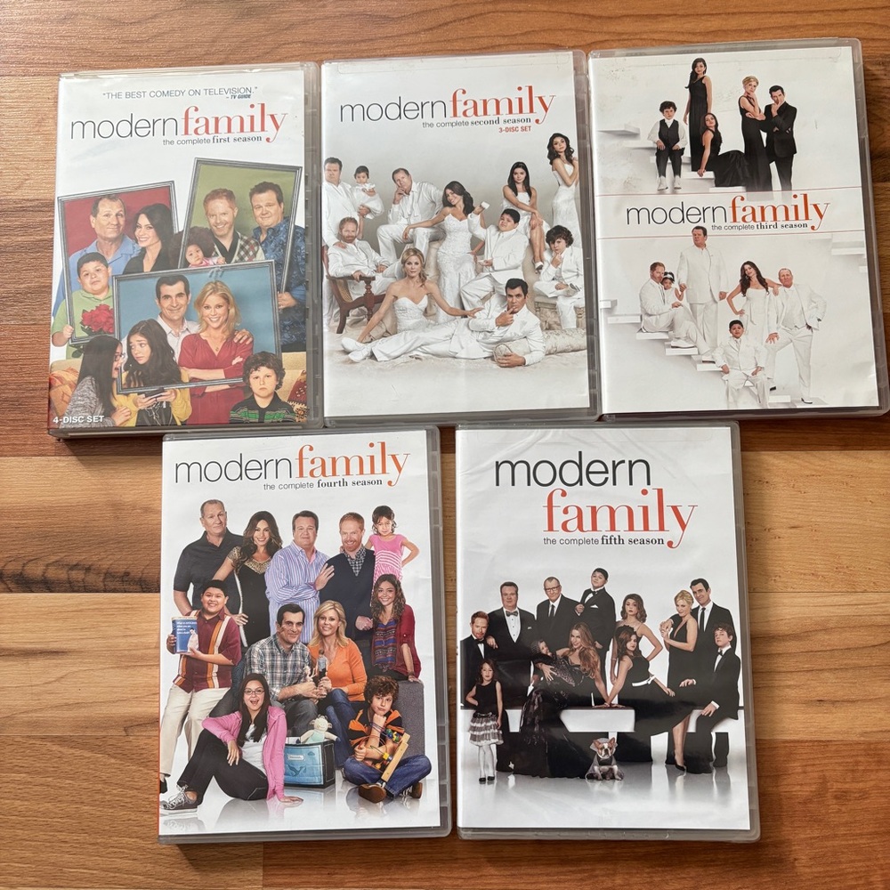 Modern Family: Seasons 1-5 One, Two, Three, Four, Five DVD Sets